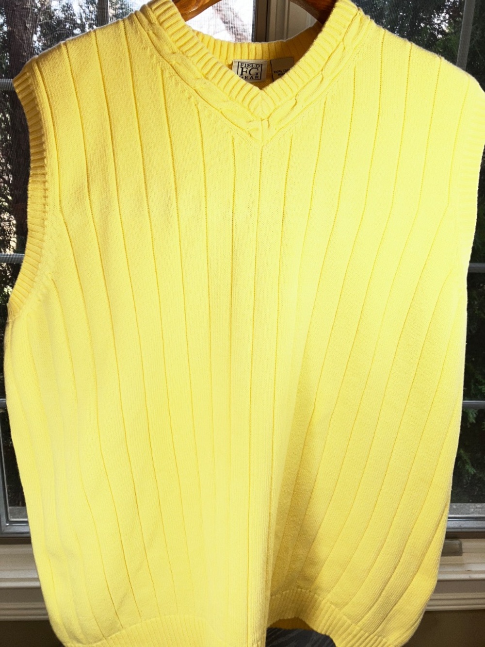 Field's Gear 100% Cotton Summer/Spring Yellow Vest Size XLT